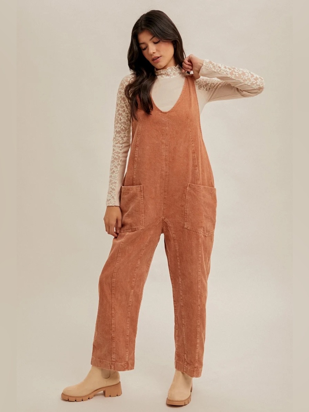 New hem & thread corduroy jumper small medium Large